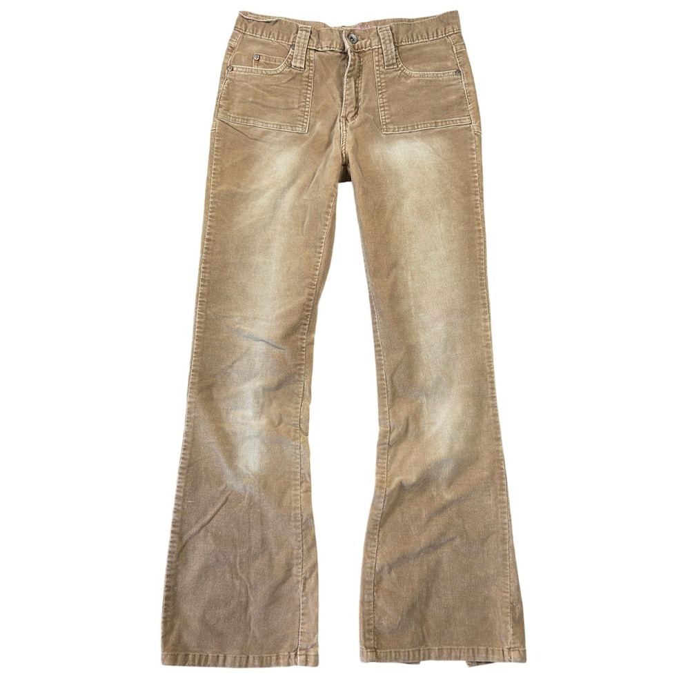 French Laundry Women's Tan Flare Jeans Y2K